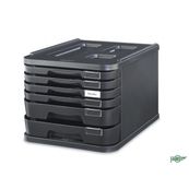 Modulo de 6 cajones opacos negro