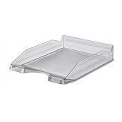 Bandeja de plastico apilable negro transparente fluor