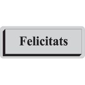 300 etiquetas adhesivas tinta plata felicitats