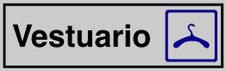 Placa aluminio adhesiva "vestuario"