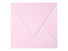 Pollen - Enveloppe - commercial - 165 x 165 mm - en pointe - côté ouvert - imprimable - rose dragée - pack de 20