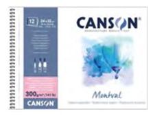 Canson Montval - Bloc-notes à spirale - reliure à spirale - A4 (210 x 297 mm) - 12 feuilles