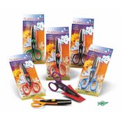 Tijeras dentadas 13cm naranja