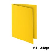 10 subcarpeta A4. 240g amarillo