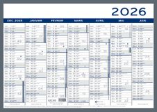 Calendrier Lecas 2 Couleurs 55x40,5 1 Année Sur 2 Faces  Hamelin