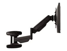 Fellowes - Abrazadera - brazo ajustable - para Monitor - negro - tamaño de pantalla: hasta 42 pulgadas - se puede instalar en la pared
