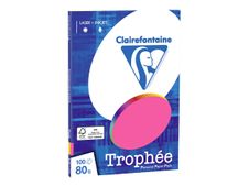 Clairefontaine Trophée - Papier couleur - A4 (210 x 297 mm) - 80 g/m² - 100 feuilles - coloris fluos assortis