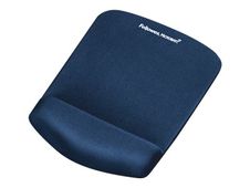 Fellowes PlushTouch - Alfombrilla de ratón con apoyamuñecas - azul