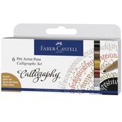 Estuche 6 rotuladores pitt artist pen calligraphy