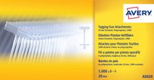 Avery - 5000 Attaches standard pour pistolet textile - 20 mm