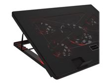 MARS GAMING MNBC2 - Almohadilla refrigerante para portátil - 17.3" - 120 mm/70 mm - negro, rojo