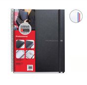 Notebook The Original, Couverture souple, A5, quadrillage 5x5 mm + Lisse, 120 feuilles de 2 couleurs, Miquelrius, Noir, Professionnel.
