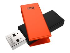 EMTEC C350 Brick - Clé USB - 128 Go - USB 2.0 - orange