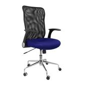 Silla minaya respaldo malla negro asiento 3d azul