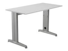 Rocada METAL - Mesa - rectangular - gris - gris, RAL 9006 base