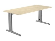 Rocada METAL - Mesa - rectangular - verde haya - gris, RAL 9006 base