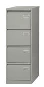 Archivador metalico 4 cajones ral 9006 gris. medida:  47x132,1x62,2cm -largo x alto x