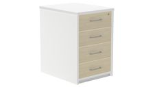 Cajonera buck 4 cajones laterales blanco - techo + frente  haya