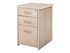 rocada STORE - Pedestal - 3 cajones - melamina - blanco, aluminio