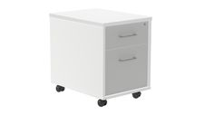 Cajonera buck movil 1 cajon + carpetero color: estructura blanca  frontal gris