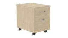 Cajonera buck movil 1 cajon + carpetero color: estructura blanca  frontal haya