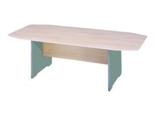 Rocada Meeting - Mesa - rectangular con lados redondeados - gris - aluminio base