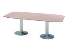 Rocada Meeting - Mesa - rectangular con lados redondeados - verde haya - aluminio base