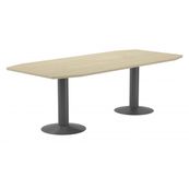 Mesa de reuniones 220x100x72cm. color: pata metalica antracita / tablero haya