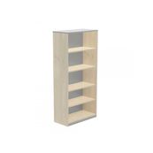 Armario estanteria alto sin puertas 195x90x45 estructura haya tapa gris