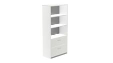 Armario alto carpetero 195x90x45 estructura blanca frontales blanco