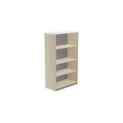 Armario estanteria medio sin puertas 156x90x45 estructura haya tapa blanco