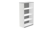 Armario estanteria medio sin puertas 156x90x45 estructura blanca tapa gris