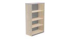 Armario estanteria medio sin puertas 156x90x45 estructura roble tapa gris