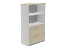 rocada STORE - Librería - 2 cajones - melamina - verde haya, aluminio