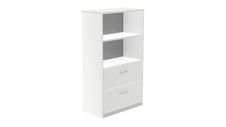 Armario medio carpetero 156x90x45 estructura blanca frontales blanco