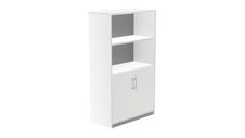 Armario medio con puertas bajas 156x90x45 estructura blanca puertas blanco