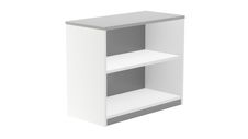 Armario estanteria bajo sin puertas 78x90x45 estructura blanca tapa gris