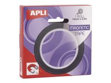 Apli - Ruban adhésif magnétique - 19 mm x 2,5 m - noir