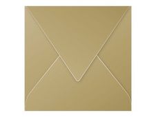 Clairefontaine Pollen - Enveloppe - 165 x 165 mm - en pointe - côté ouvert - imprimable - or - pack de 20