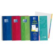 Oxford europeanbook 5 colores A4+ 100 hojas 5x5 con pestaã±as