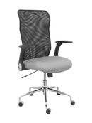 Silla minaya respaldo malla negro asiento bali gris claro