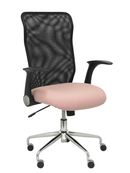 Silla minaya respaldo malla negro asiento bali rosa p?lido