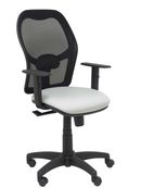 Silla alocn malla negra asiento bali gris brazos regulables