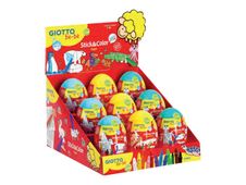 GIOTTO BE-BÈ Stick & Color - 9 crayons de cire en forme d'œuf - couleurs assorties 