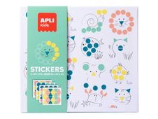 Apli Kids - Boîte de gommettes géométriques - animaux