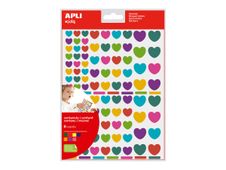 Apli Kids - 624 stickers cœurs - couleurs assorties