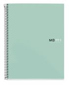 Notebook The Original, Couverture rigide, A4, lignes horizontales, 80 feuilles de 1 couleur, Miquelrius, Aqua.