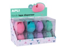 Apli Agipa Nordik - Présentoir de 8 dévidoirs de ruban adhésif - 19 mm x 33 m - disponible dans différentes couleurs