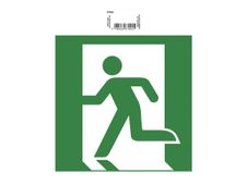 Exacompta - Pictogramme - évacuation (flèche gauche) - 200 x 200 mm - vert