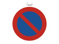 Exacompta - Pictogramme - interdiction de stationner - 300 x 300 mm - rouge
